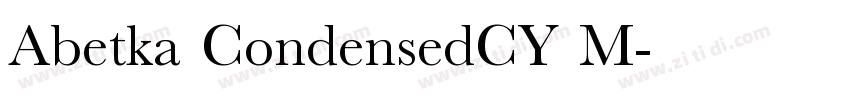 Abetka CondensedCY M字体转换